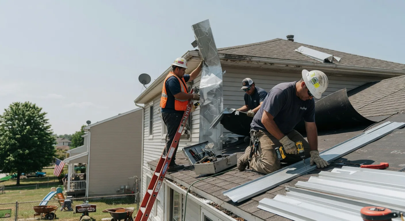 Storm Damage Metal Roof Repair in Long Island, ME